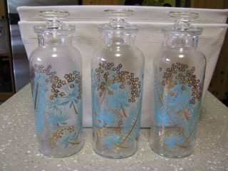Vintage Glass Baby Nursery Cotton Balls Q Tip Storage Decorative Jar