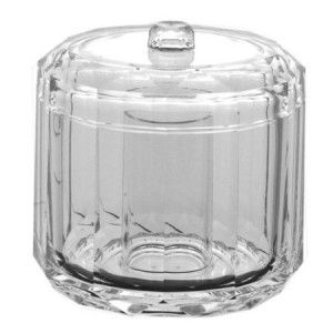  Acrylic Faceted Cottonball and Cotton Swab Holder Organizer  2DyShp