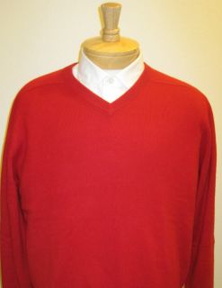 Large Cashmere Red Sweater Daniel Cremieux $225