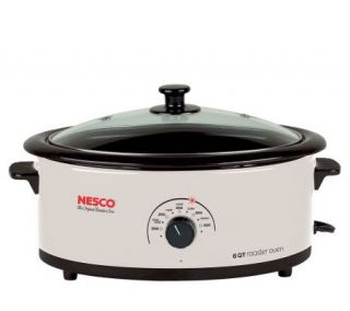 Nesco 6 qt Roaster Oven w/Removable NonstickCookwell  Ivory — 
