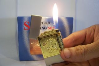 Cougar Gold Flint Cigar Pipe Cigarette Lighter $50 Gift