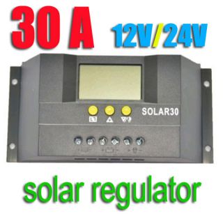 30A Solar Charge Controller Regulator 12V 24V 360W Solar Panel