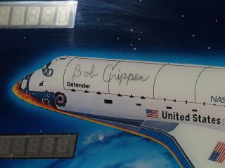  WILLIAMS SPACE SHUTTLE PINBALL MACHINE Signed by Astronaut Bob Crippen