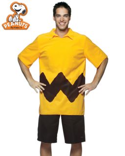 charlie brown adult costume kit peanuts gang cartoon adult halloween