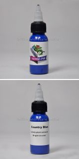 Bottle 1 Oz Tattoo Pigmen Ink Country Blue Color Tattoo supply