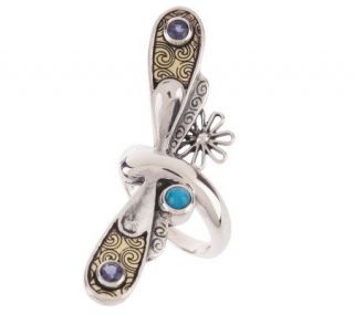 Fritz Casuse Sterling/Brass Bold Dragonfly Ring —