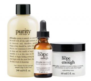 philosophy cleanse and nourish 3 piece set —