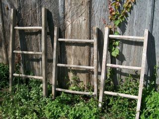  Rustic Antique Wooden Country Wood Ladder for Decorating