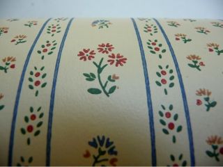 Vintage Wallpaper Country Style Cottage Chic Beige Flowers Home Decor