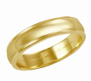 EternaGold 5mm Yellow Gold Silk Fit Wedding Band Ring, 14K —