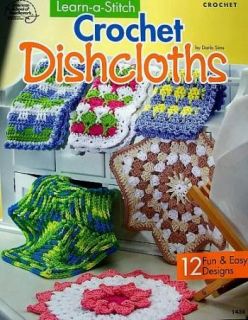 Crochet Learn A Stitch Dishcloths 12 Designs Asn