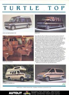 1987 Turtle Top Ford Conversion Van camper Brochure