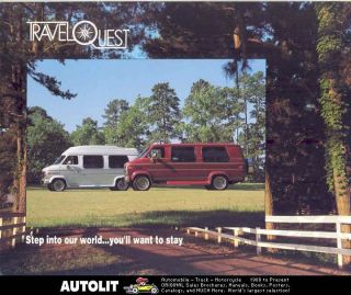 1988 Travelquest GMC Conversion Van camper Brochure