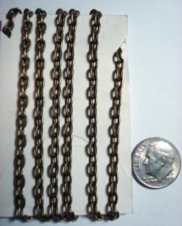 ft 5 5x4mm Bronze Plated Steel Flat Cable Link Chain 8 Links inch