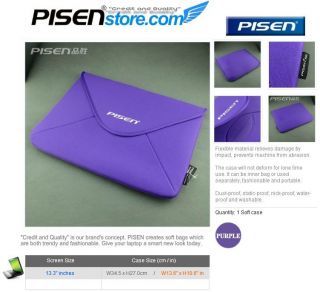 13 3 inch Laptop Notebook Soft Sleeve Cover Case Bag Pouch Purple