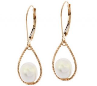 EternaGold Cultured Pearl Teardrop Dangle Earrings, 14K —