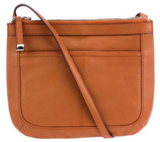 Tignanello Pebble Leather Triple Compartment Crossbody Bag —