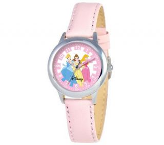 Disney Kids Princess Bell Time Teacher LeatherBand Watch —