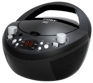 Coby Portable CD Player with AM/FM Stereo Tuner  Black   E263889