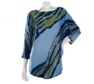 Effortless Style by Citiknits Dolman Sleeve Printed Top —