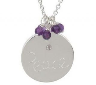 Mauri Pioppo 18 Sterling Love Notes Gemstone Bead Necklace