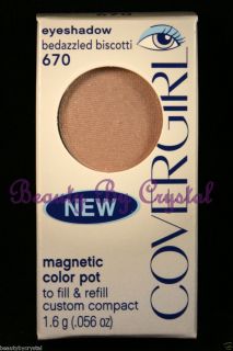 CoverGirl Eye Shadow Magnetic Pot Refill Bedazzled Biscotti 670 Tan