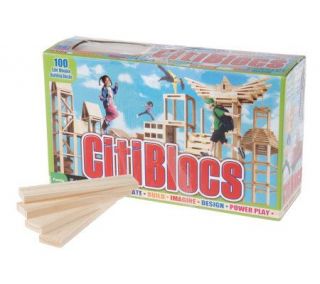 CitiBlocs 100 Piece Wooden Building Bloc Set —
