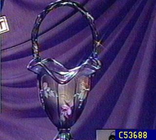 Fenton Art Glass Wisteria Stretch Basket —