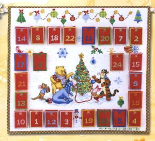 Anchor Winnie The Pooh Advent Calendar Cross Stitch Kit