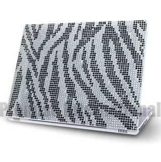 Zebra Notebook Laptop Cover Bling Rhinestone Crystal Sticker Skin 12