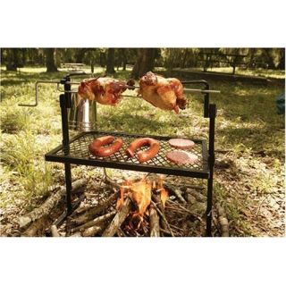  Western Cowboy Style Camping BBQ Fire Rotisserie Cooking Grill