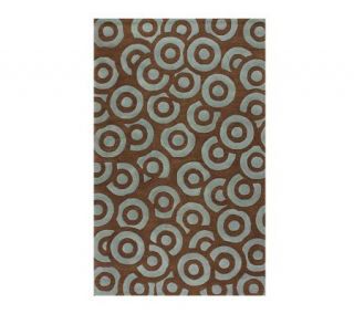 Klaussner Coffee Shop Choc Brown/Blue 96 x 60Area Rug —