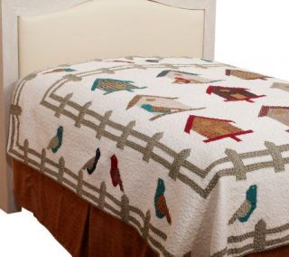 Bird House 100Cotton Handcrafted F/Q Size Quilt —