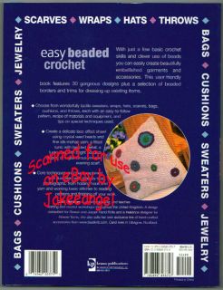  Beaded Crochet Softcover Book Beads Learn Pattern Hat Scarf Jewelry