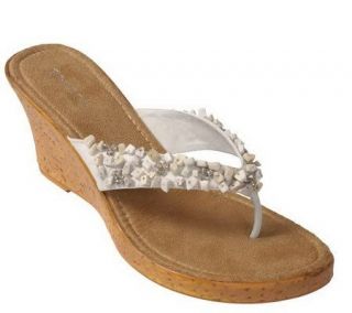 Bamboo by Journee Embellished Wedge Sandals —