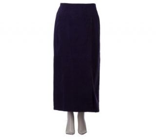 Linea by Louis DellOlio Faux Suede Skirt with Seam Detail —