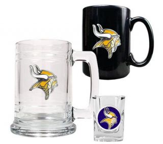 NFL Minnesota Vikings Tankard/Mug/Shot Glass Set —
