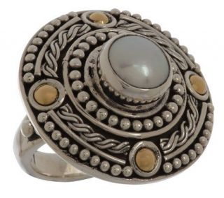 Suarti Artisan Crafted Sterling & 18K Cultured Pearl Ring —