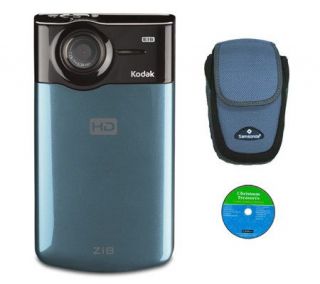 Kodak Zi8 Aqua Pocket Video Camera Holiday Kit —
