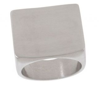 As IsSteel by Design Satin Finish Bold Table Ring   J269195