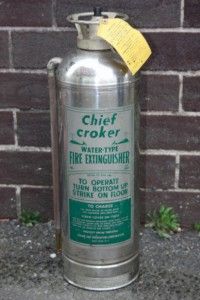 Vintage Chief Croker Stainless Steel Fire Extinguisher Water
