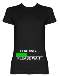  Loading Please Wait Funny Cool Mommy Mom Maternity Tee T Shirt