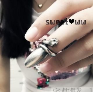 Fashion Punk Cool Finger Nail Snake Design Ring For Girl Lady