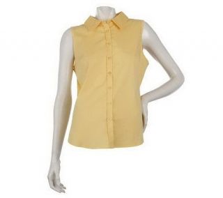 Liz Claiborne New York Sleeveless Button Front Shirt —