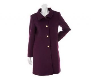 George Simonton Fully Lined Coat with Seam Detail and Button Accents 
