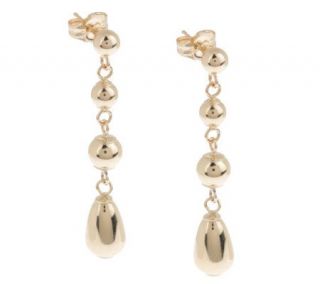 EternaGold Teardrop Bead Dangle Earrings 14K Gold —