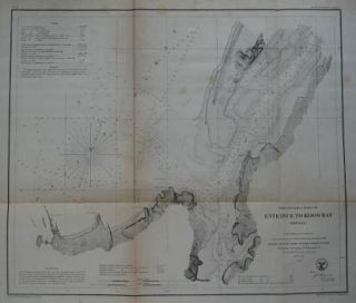 1862 Bache Coast Survey Shipwreck Map Coos Bay Oregon
