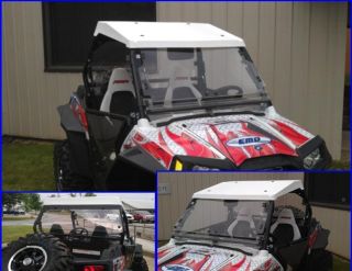 White Cooter Brown Hard Roof Top Polaris RZR 08 12 s 800 900 XP White