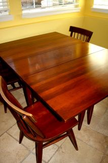 Genuine Mid Century Cherry Willett Transitional Dining Table Chairs
