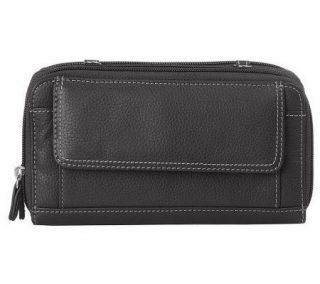 As IsTignanel lo Pebble Leath er Wallet with Removable Strap